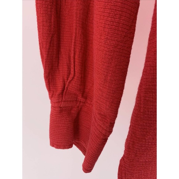 Vintage WEK Button Up Shirt Long Sleeve Red 100% Cotton Textured Size Medium - Picture 6 of 12
